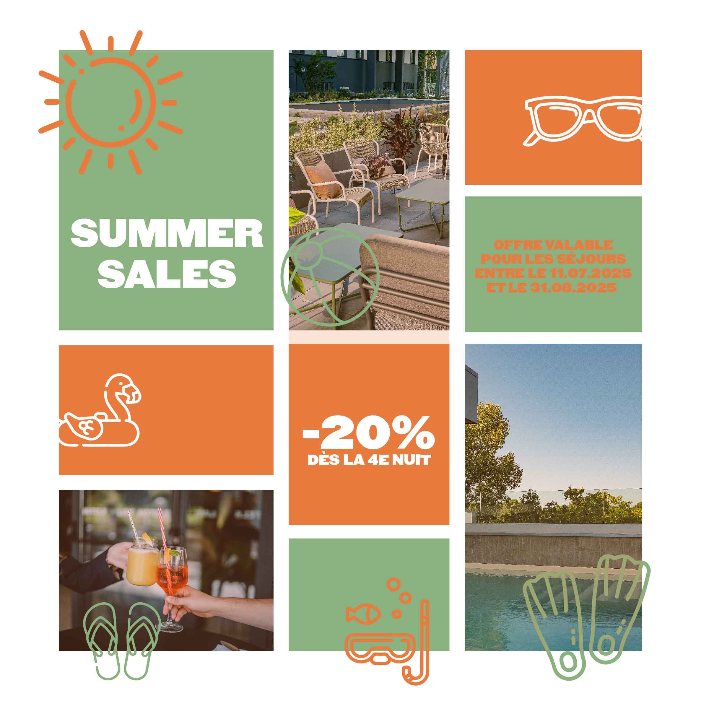 SUMMER SALES ! PROFITEZ DE NOTRE OFFRE SPECIALE POUR VOS VACANCES.